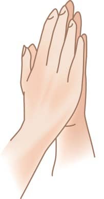 Female Praying hands