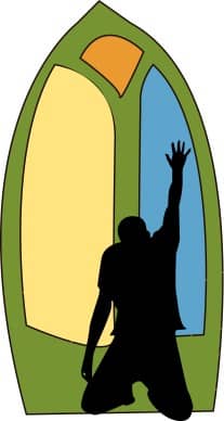 Male Praiser with Stained Glass