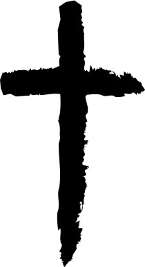 Black Brush Stroke Cross