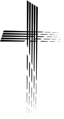 Contemporary Cross in Motion Stripes
