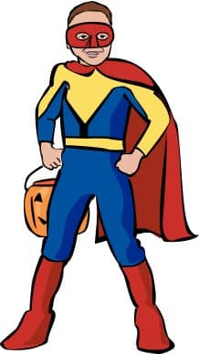 Boy Superhero Clipart in Color