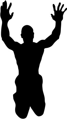 Kneeling Man Asking Forgiveness