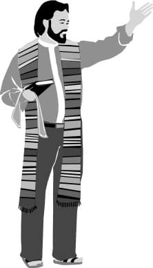 Black and White Pastor Delivering a Sermon