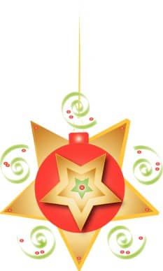 Stars and Swirls Hanging Ornament