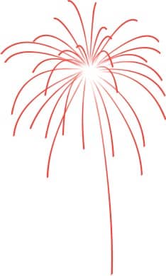 Red Fireworks Explosion