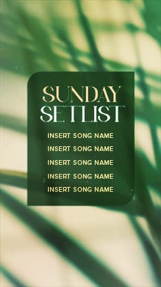 Palm Sunday - Green Palm Branches Setlist: Social Story