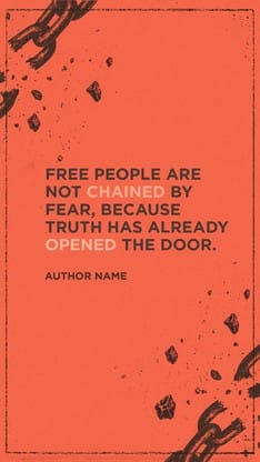 Free People Chain Breaking - Social Story Quote: Social Story