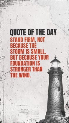 Stand Firm Orange Grunge - Social Story Quote: Social Story