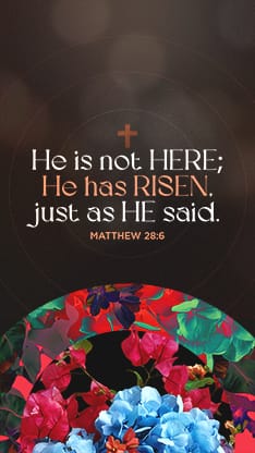 Easter At Your Church - Floral Wooden Cross Scripture 2: Social Story