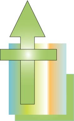 Green Arrow Cross Clipart