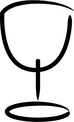 Calligraphy Communion Cup in Black