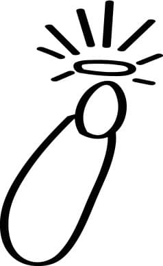 Simple Baby Jesus in Black and White