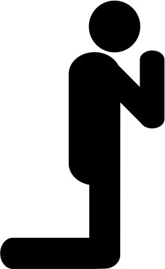 Kneeling Man in Prayer Symbol