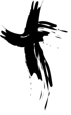 Swirling Cross Using Paint Strokes