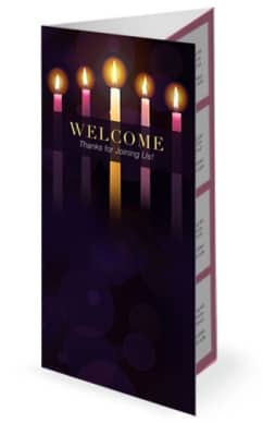 Advent Prepare for Christ Christmas Trifold Church Bulletin