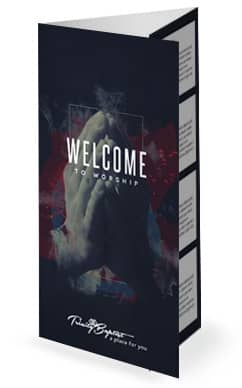 Let Us Pray Church Trifold Bulletin