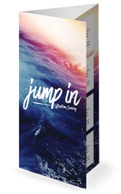 Jump In Church Trifold Bulletin