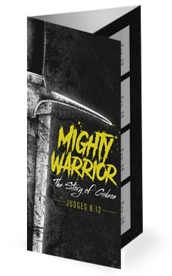Gideon Mighty Warrior Church Trifold Bulletin