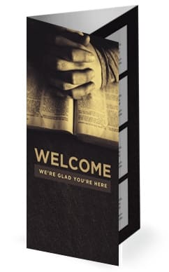 Scripture On Praying Church Trifold Bulletin