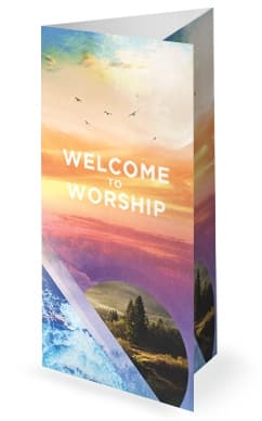 Holy Living Tri Fold Church Bulletin