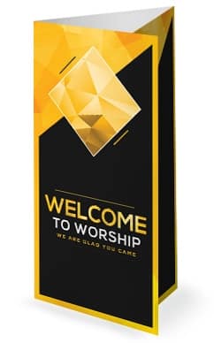 Pastor Appreciation Church Trifold Bulletin Template