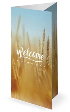 Thanksgiving Harvest Church Tri Fold Bulletin Template