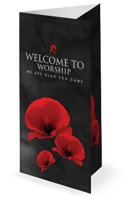 Remembrance Day Church Tri Fold Bulletin Cover