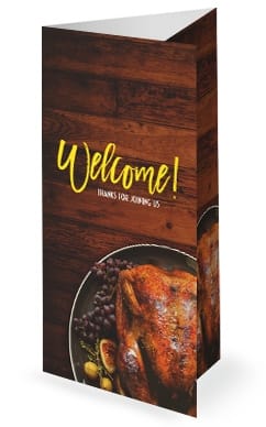 Prayer for Thanksgiving Church Trifold Bulletin Cover