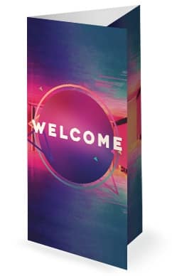 Happy New Year Modern Church Tri Fold Bulletin