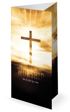 Raised To Life Easter Trifold Bulletin Template