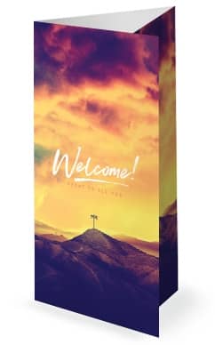 He Is Risen Easter Cross Church Trifold Bulletin