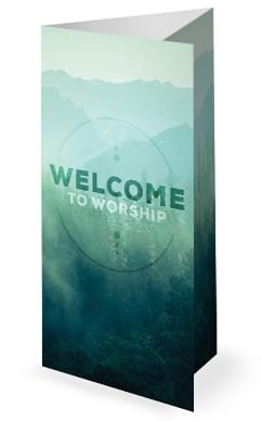 Prayer Service Church Trifold Bulletin Cover