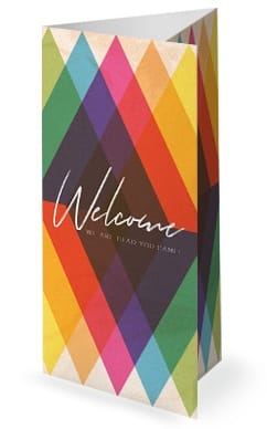 Easter Sunday Colorful Church Trifold Bulletin