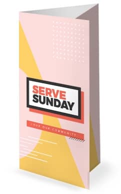 Serve Sunday Church Trifold Bulletin