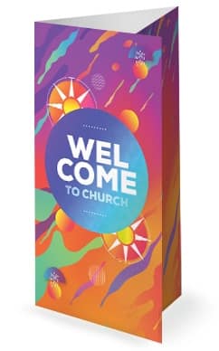 Summer Camp Sun Church Trifold Bulletin