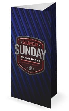 Super Sunday Blue Trifold Bulletin