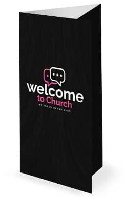 Let's talk Church Trifold Bulletin
