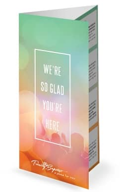 Spring Colors Audience Trifold Church Bulletin