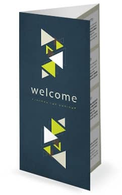 Geometric Spring Welcome Church Trifold Bulletin
