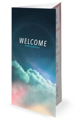 Open Up The Heavens Ministry Trifold Bulletin