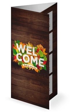 Fall Harvest Party Church Trifold Bulletin