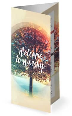 We Are Thankful Fall Church Trifold Bulletin