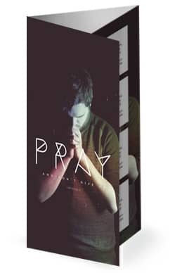 Pray Without Ceasing Church Trifold Bulletin