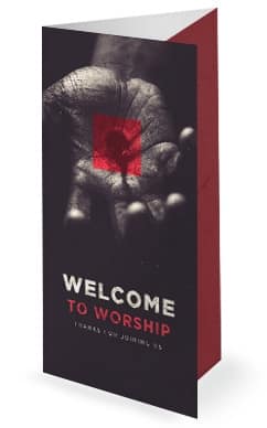 Jesus Paid It All Easter Church Trifold Bulletin