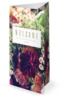 Easter Flower Church Trifold Bulletin