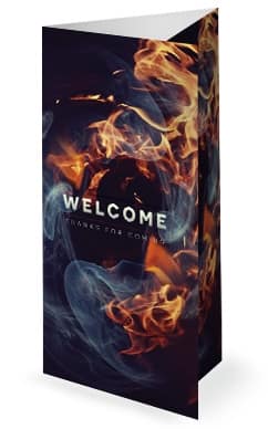 Tongues of Fire Pentecost Sermon Trifold Bulletin