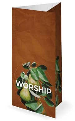 First Fruits Church Tri Fold Bulletin Template