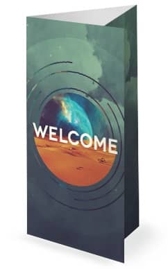 Genesis In The Beginning Church Tri Fold Bulletin Template