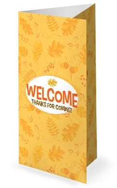 Harvest Party Church Trifold Bulletin Template