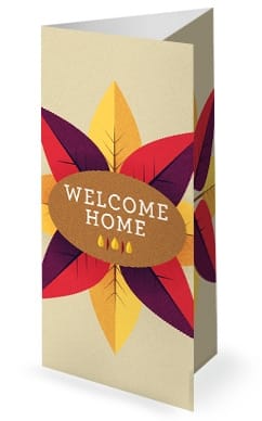 Give Thanks Message Church Trifold Bulletin Template